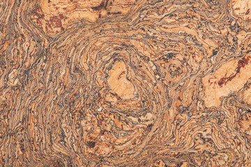 Macro shot of natural brown cork board like art  seamless texture, background