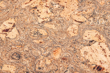 Macro shot of natural brown cork board like art  seamless texture, background