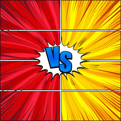 Comic fight and duel template