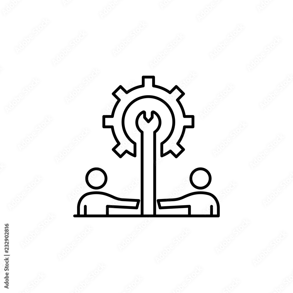 Poster control, maintenance icon. element of professional icon for mobile concept and web apps. thin line c