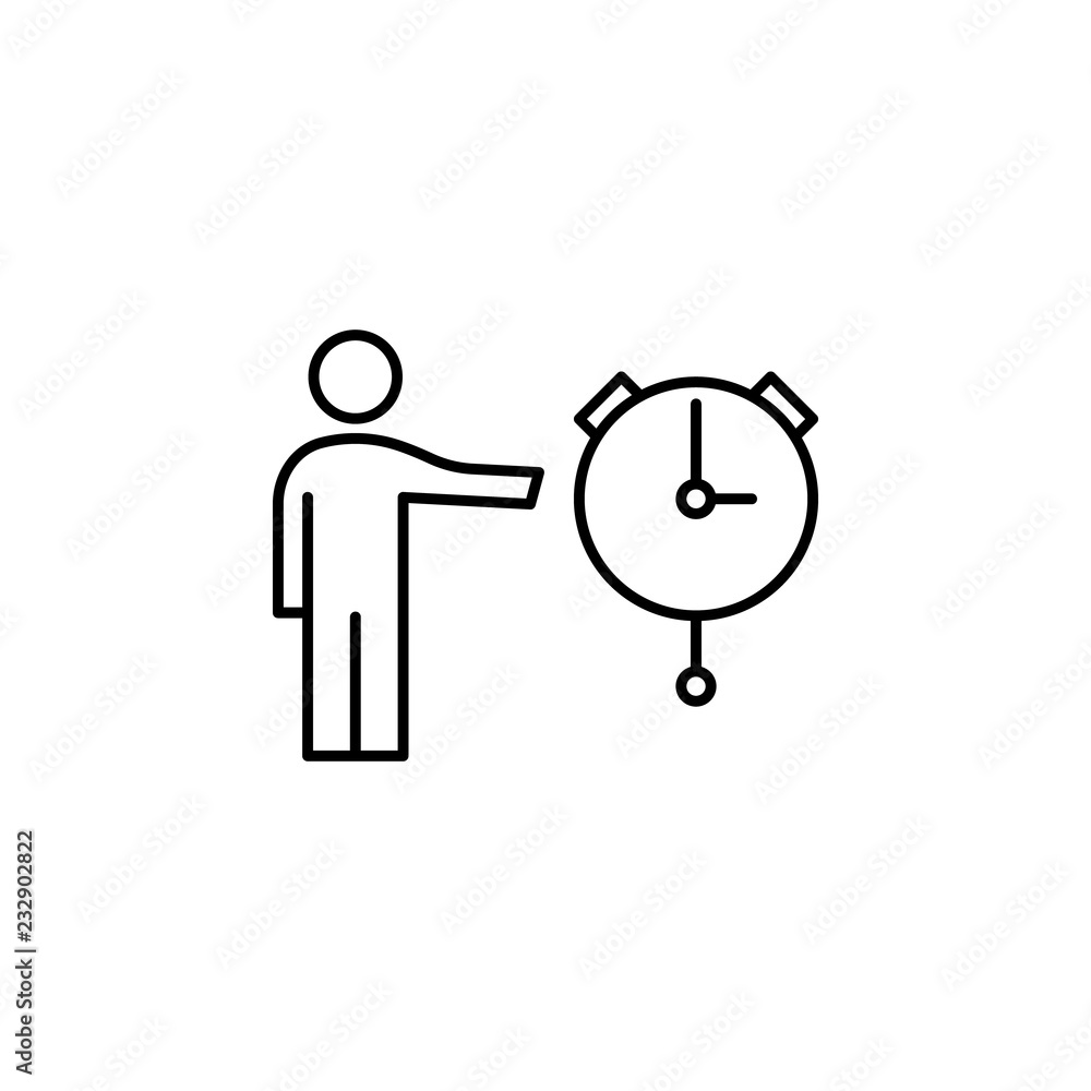 Poster date, hour icon. element of professional icon for mobile concept and web apps. thin line date, hour 
