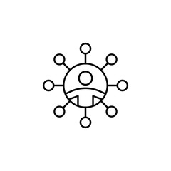 network, link icon. Element of professional icon for mobile concept and web apps. Thin line network, link icon can be used for web and mobile