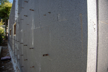 Concrete house construction site