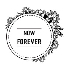 Decorative floral frame with flower vector art collection