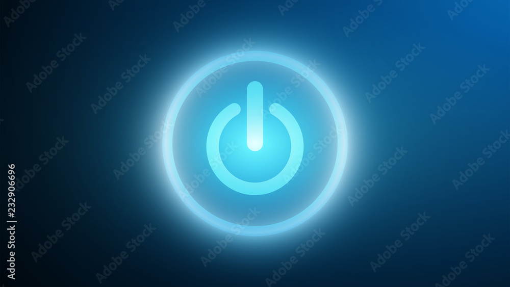Aufkleber vector technology power icon on cyberspace background.background for science and technology graphic
