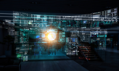 Social communication concept. Mixed media