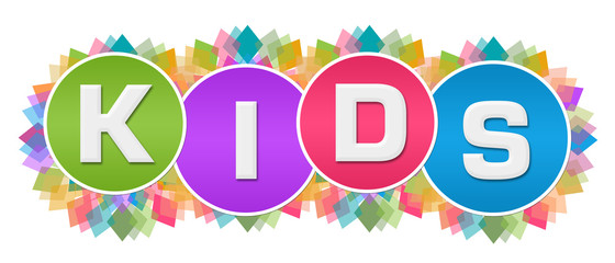 Kids Colorful Circular Floral Circles 