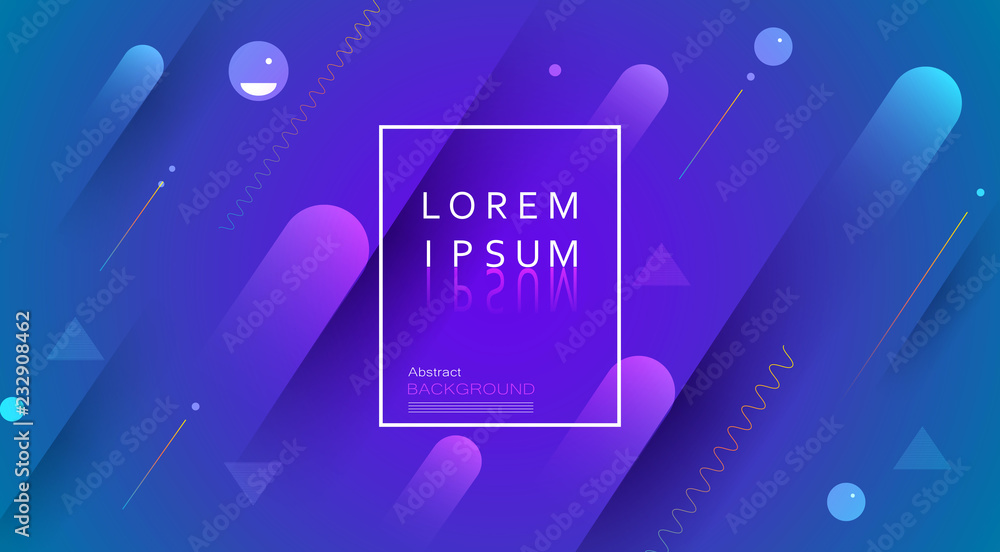 Poster abstract minimal gradient shapes and geometric pattern composition. colorful gradient background. ve