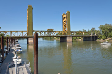 Tower bridge and the Sacramento river California.