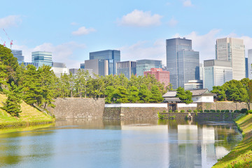 Cityscape of Otemachi, Tokyo. Near of Imperial Palace.