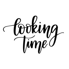 Cooking time vector lettering design for kitchen