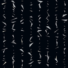 Silver triangles, fragments not a dark background The idea of a festive design of wallpaper, packaging, banner, cover, tile, printing, advertising