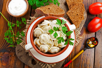 Dumplings in the pot