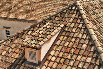 Tiled roof texture.