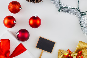 Obraz premium Christmas decorations and presents concept