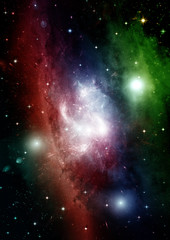 galaxy in a free space