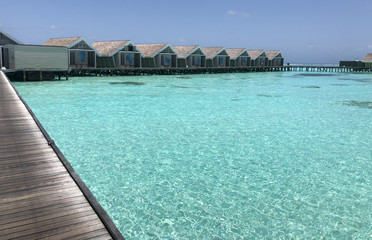 landscape beach at a resort in the maldives