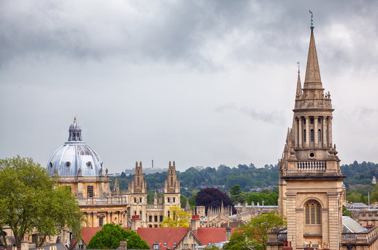 The Oxford skyline as seen from the top of Carfax Tower. Oxford University. England