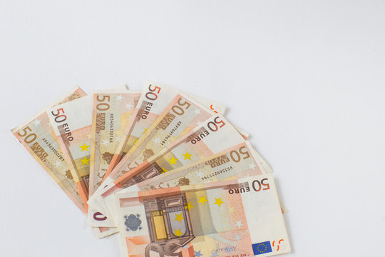 euro banknotes in envelope