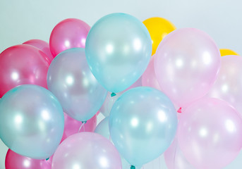 celebration balloons on white background 