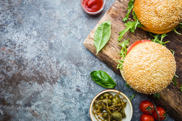 Fresh homemade burger