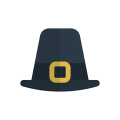 thanksgiving hat icon in flat style isolated vector illustration on white transparent background