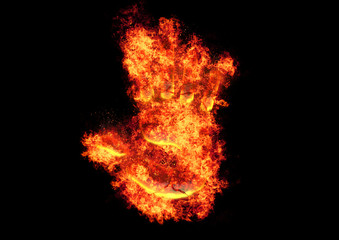 Fototapeta premium Hand of fire
