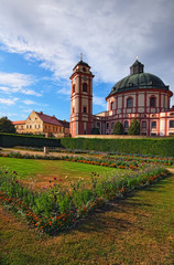 Fototapeta na wymiar Amazing Jaromerice nad Rokytnou baroque and renaissance palace with scenic garden from 18th century, South Moravia, Czech Republic, Central Europe