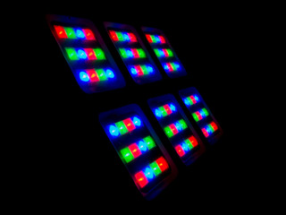Colorful lights in the dark