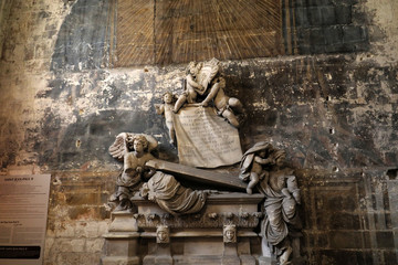  Interior of  Saint Trophime Cathedral in Arles, France. Bouches-du-Rhone,  France