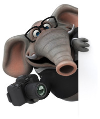 Fun elephant - 3D Illustration