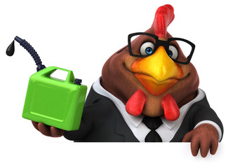 Fun chicken - 3D Illustration