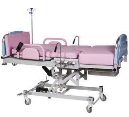 Modern hospital equipment isolated on white background