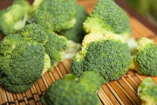 Healthy Green Organic Raw Broccoli