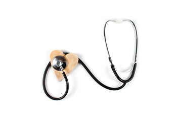 stethoscope on white background