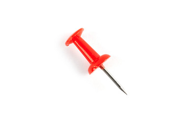 Red push pin isolated