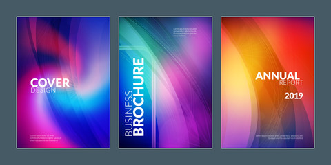 Business brochure cover design templates. Modern business flyer or poster with abstract colorful background