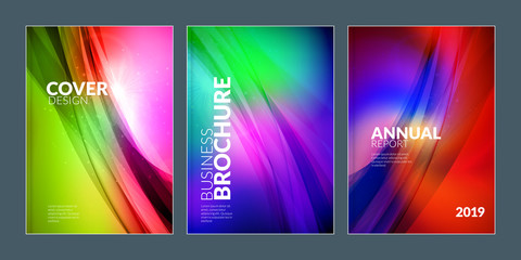 Fototapeta premium Business brochure cover design templates. Modern business flyer or poster with abstract colorful background