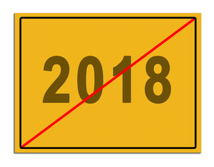 Jahresende 2018, Schild