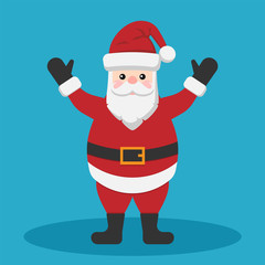 Happy Santa Claus icon isolated on white background. Vector illustration.