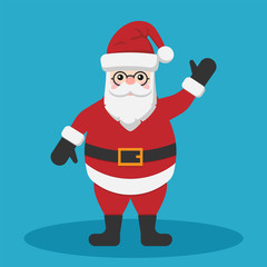 Happy Santa Claus icon isolated on white background. Vector illustration.