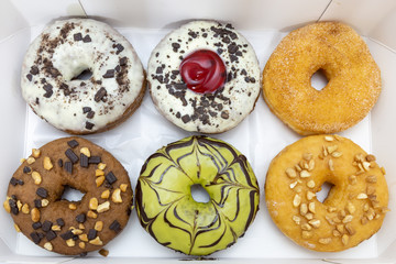 Mix donut set with many face in box for gift