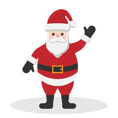 Happy Santa Claus icon isolated on white background. Vector illustration.