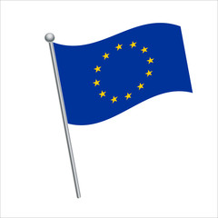 Eu flag vector Illustration on White background