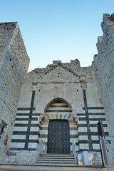 Entrance door of Emperors castle, Prato, Tuscany, Italy