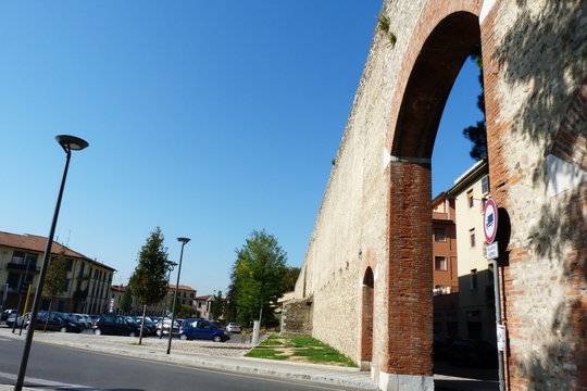 Ancient walls of Prato, Tuscany, Italy