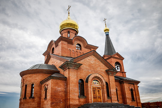 Ortodox church in russian city Dudinka, the northernmost international seaport