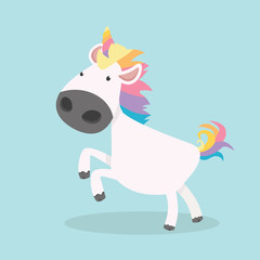 Cute cartoon unicorn illustration