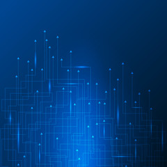 Abstract technology background with small arrows. Futuristic vector illustration.