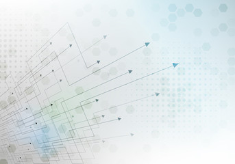 Abstract technology background with small arrows. Futuristic vector illustration.